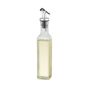 Kitchen olive oil cooking oil dispenser 250ml glass vinegar oil bottle with lid