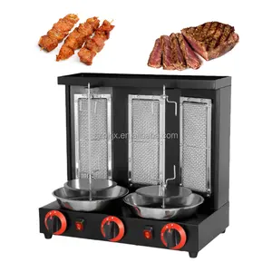 High Quality 3 Burner Doner Kebab Machine Chicken Grill Machine Commercial Gas Shawarma Machine For Sale