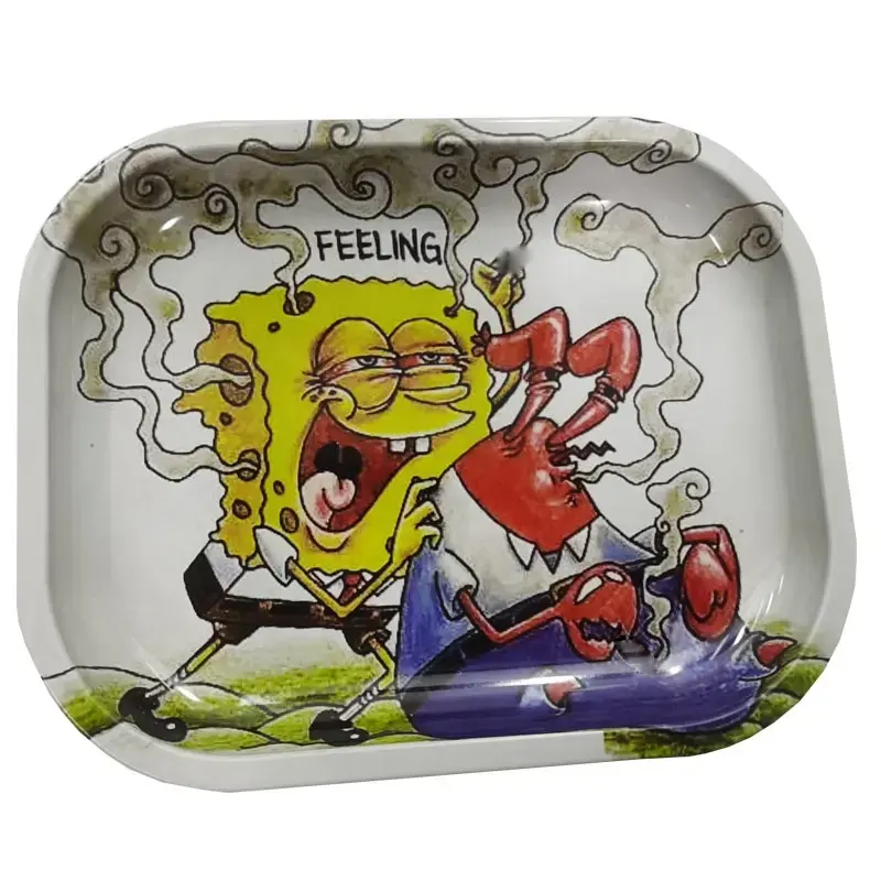 MOQ Custom Size Tin Tray Rolling Tray