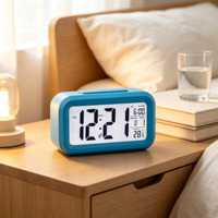 Horloge intelligente silencieuse d'intérieur avec affichage de la température, petite horloge, vente en gros directe d'usine