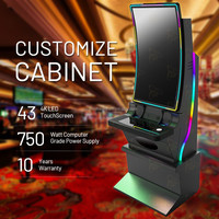 Kabinet Mesin Arcade Lengkung 43-Inci Populer di Pasar AS, Trim LED Penuh, Material Logam Plastik Besi yang Tahan Lama