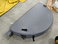 Couverture de piscine pliable pour réservoir de stockage 6ft 8ft 10ft Couverture de piscine gonflable ronde avec poignées