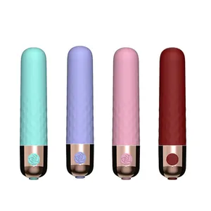 Bullet Vibrator 10 Speed Usb Oplaadbare Lippenstift Seksspeeltje Siliconen Vrij Glanzend Mini Metaal Zilver Kogel Volwassen Vibrator Seksspeeltje