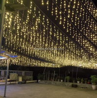 Guirlandes lumineuses LED Muwei en forme de rideau de glaçons, étanches, pour la décoration extérieure de mariages, fêtes, vacances, toits et avant-toits