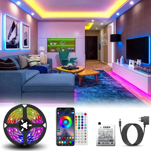 Tiras de Luces LED RGB Inteligentes con Control por Aplicación, Tiras de Luces LED Multicolores Cambiantes para el Hogar - Product Image 1