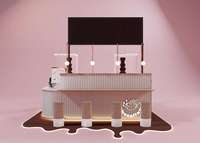 Kiosque à chocolat moderne et écologique personnalisé avec éclairage LED, ensemble complet pour l'aménagement de magasin de détail, idéal pour les centres commerciaux et les stands d'îlot.