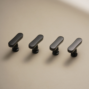 Modern Minimalist <strong>French</strong> Style T Bar Cabinet <strong>Door</strong> Handles Matte Black H59 Brass Pulls for Home Decor Projects - Product Image 6