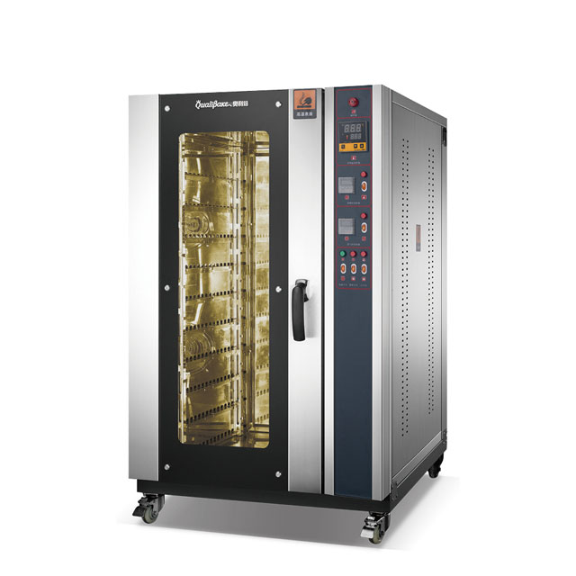 Convection oven run by hot air circulation with 5 trays 10 trays available