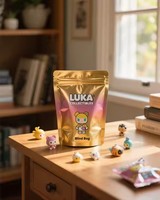 Petit sac en mylar réutilisable imprimé personnalisé pour bonbons et collations 1g 3.5g Sac zip-lock debout avec logo