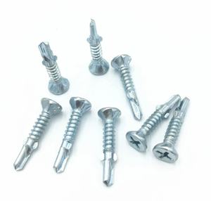 Vis autoperceuses galvanisées antidérapantes à tête ovale CSK, plaquées zinc blanc-bleu pour la construction, Tornillos Metric - Product Image 1