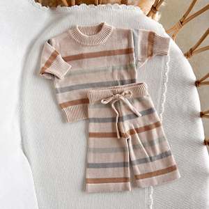 Nouveau-né bébé garçons fille vêtements ensembles 100% coton doux rose <span class=keywords><strong>tricot</strong></span> <span class=keywords><strong>tenues</strong></span> meilleure vente pour 0-3 ans bébés - Product Image 4