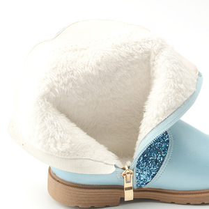 Nuove Scarpe Autunno Inverno per Bambini con Fiocco Stivaletti per Bambine in Pelle Artificiale Suola Intermedia e Esterna in <span class=keywords><strong>Gomma</strong></span> - Product Image 3