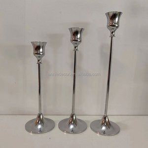 Annielu or argent noir 3 pièces moderne élégance tige conique bougeoir bâton ensemble supports décoratif bougeoir - Product Image 5