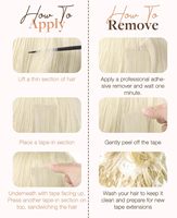 Extensions de cheveux invisibles à bandes adhésives, cheveux humains 60A blond platine, 20 pièces, 20 pouces, 50g, cheveux vierges Remy, sans couture