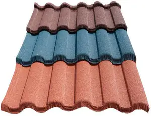 High Quality Colored Stone Metal Tile Roofing Stone Coated Colorful Step Tile Galvanized Metal Building Roofing Sheet