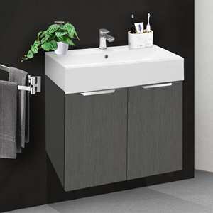 Mobile Bagno Minimalista Sospeso a Parete Mod. Lavabo in ceramica B201 CM70 COLOR REFLEX MDF - Product Image 1