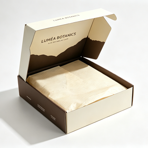 Eco-Friendly Self-Locking Kraft Corrugated Cosmetic Mailer <b>Box</b> Custom Printed Logo Matt/Glossy Lamination for Skincare Beauty - Product Image 2