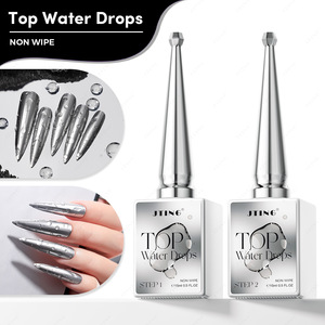 Vernis à ongles gel 3D stéréoscopique effet goutte d'eau, couche de finition transparente sans essuyage, haute brillance, longue tenue, pour salon de manucure (vente en gros) - Product Image 1