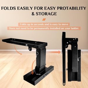 Stabilisateur réglable pliable en acier robuste Échelle Aide Pro Niveleurs pour escaliers - Product Image 5