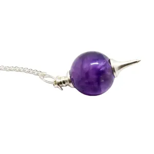 Wholesale Natural Amethyst Ball Pendulum | Gemstone Pendulum