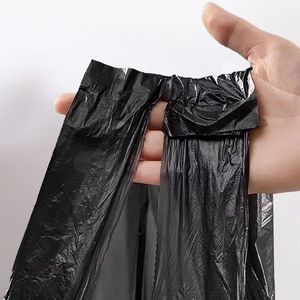Custom Carry Bag Reusable Plastic <strong>Tshirt</strong> Bag With Handles Black Hand Length Handles Grocery Shopping Bags for Food Take Out - Product Image 6