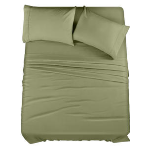 ODM/OEM Funda de edredón Sábana plana/bajera Color liso Textiles para el hogar Hotel Juego de sábanas Sábanas de fibra de Bambú - Product Image 2