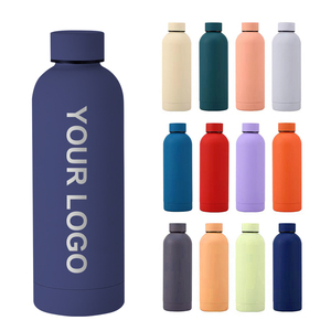 Commercio all'ingrosso personalizzato a buon mercato vernice di gomma Sport pallone sottovuoto in acciaio inox bottiglie di bevande termiche Sport bottiglie d'acqua - Product Image 5
