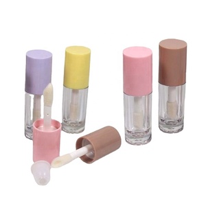 หลอดบรรจุภัณฑ์ลิปกลอสสีม่วง เหลือง ชมพู น้ำตาล แบบใส พร้อมหัวแปรงขนาดใหญ่ สำหรับขายส่ง - Product Image 1