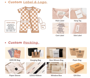 Personalizado acanalado familia trajes a juego niñas pequeñas vestidos niños bambú ropa <span class=keywords><strong>de</strong></span> bebé mono Niñas Ropa - Product Image 6