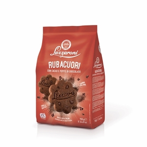 Lazzaroni Rubacuori Sweet Chocolate Cocoa and Drops 700g X 8pcs Semi-Soft Flower-shaped <b>Biscuits</b> in Bag Sweet Fermented Cake - Product Image 1
