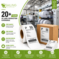 Rollo de Etiquetas Térmicas Directas Sailing 55*40mm, Código de Barras 100X73, 40x30, 80mm x 83mm de Diámetro