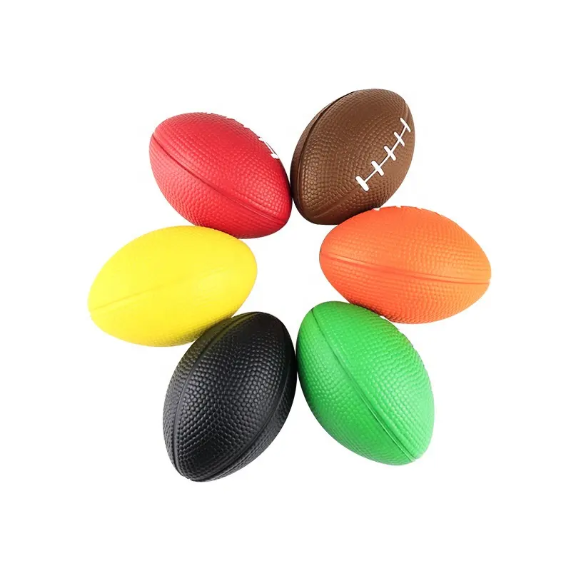 12.5cm Promotional Squeeze PU Foam <span class=keywords><strong>Ball</strong></span> Toy 8.5cm American Football Rugby Stress <span class=keywords><strong>Ball</strong></span> Give Away Custom PU Stress Relief <span class=keywords><strong>Ball</strong></span>