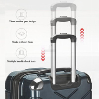 Valise à roulettes personnalisée personnalisée légère en ABS & PP Bagages d'affaires de luxe Sacs de voyage Spinner Caster TSA Lock