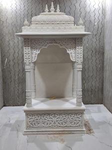 Vente directe du fournisseur indien pierre de marbre traditionnelle blanche sculptée à la main pierre naturelle pour la décoration intérieure pour Temple Mandir - Product Image 2