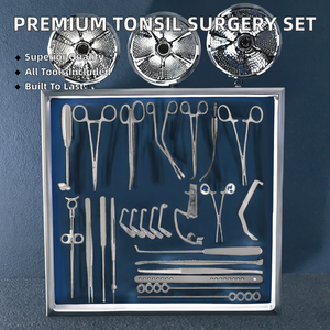 Instrumental Quirúrgico Manual de Alta Calidad, Juego Completo para Amigdalectomía y Adenoidectomía, Acero Inoxidable Premium - Product Image 2