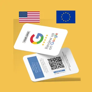 بطاقة مراجعة وسائل التواصل الاجتماعي NFC RFID بطاقة مراجعة اجتماعية جوجل تاب بطاقة مراجعة بشحن مجاني من الاتحاد الأوروبي والولايات المتحدة