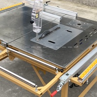 Mini table de scie portable travail du bois sans poussière scie à panneau scie à table coulissante avec support