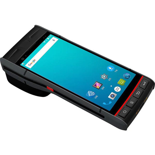 Caribe Android 8.1 Rugged Wireless PDA Handheld Terminal 1D 2D Barcode Scanner with Thermal Printer in Stock