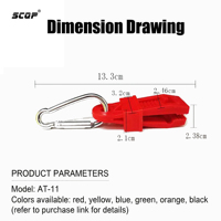 Clip de ceinture pour gants de travail SCQP, en alliage métallique, à mâchoire de verrouillage, antidérapant, en plastique multicolore, pour travaux de construction et d'entrepôt