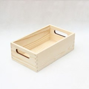 Mộc Mạc Lớn bằng gỗ làm tổ hộp xử lý Nhà trang trại container giỏ paulownia gỗ Thùng hiển thị laser trang trí hộp - Product Image 2