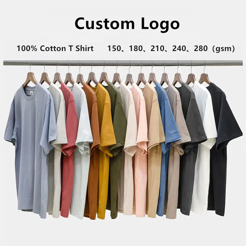卸売カスタムプリントロゴラベル高品質メンズカミセタTシャツオンデマンド印刷綿100% 刺繍ブランクTシャツ