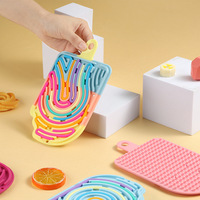 Jouet sensoriel anti-stress en silicone en forme de bâtonnet de crème glacée pour l'anxiété, la relaxation et le développement de la motricité fine Montessori