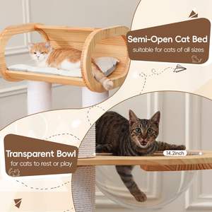 <span class=keywords><strong>2025</strong></span> Design unico di moda <span class=keywords><strong>Cat</strong></span> spazio capsula letto nuovo Bambooply casa gatto albero per gatti Bantam materiale di legno cartone di imballaggio - Product Image 3