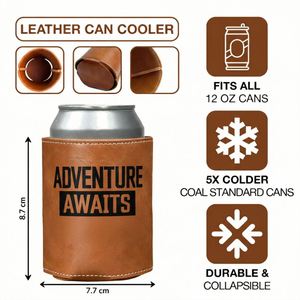 Funda Aislante para Bebidas de Cuero Sintético de Alta Calidad y Bajo Precio, Resistente a Altas Temperaturas, con Logotipo Personalizado - Product Image 2