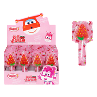 Heetverkopende zachte snoeplollipops met fruit smaak, aardbei, klein geel eendje, watermeloen vorm, kinderspeelgoed snoep