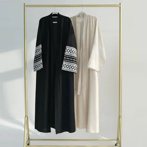 Nouvelle arrivée 2024 personnalisée dernière Eid premium abaya femmes robe musulmane Eid al-Adha abaya en lin abaya fabriquée au Bangladesh - Product Image 6