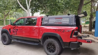 Coque de camionnette universelle en aluminium durable et verrouillable, anti-rouille, avec rails de toit et panneaux MOLLE personnalisables