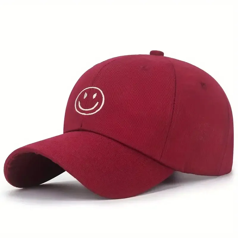 JX sıcak satış Trendy şapka erkek yaz yeni rahat mutlu yüz beyzbol şapkası açık güneş şapkası kore versiyonu bahar