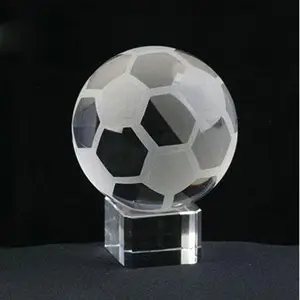 MH-Q0199 American Glass Football Crystal Soccer Ball Paper Weight