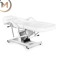 Lit de massage électrique professionnel moderne à moteur unique, fonctionnel pour tatouage et spa, blanc/noir, pour salons de beauté